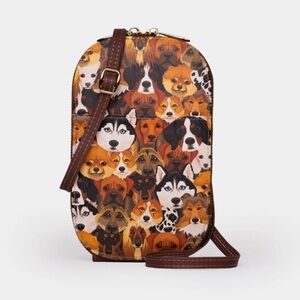 Monarque All over dog print Crossbody Bag NWT